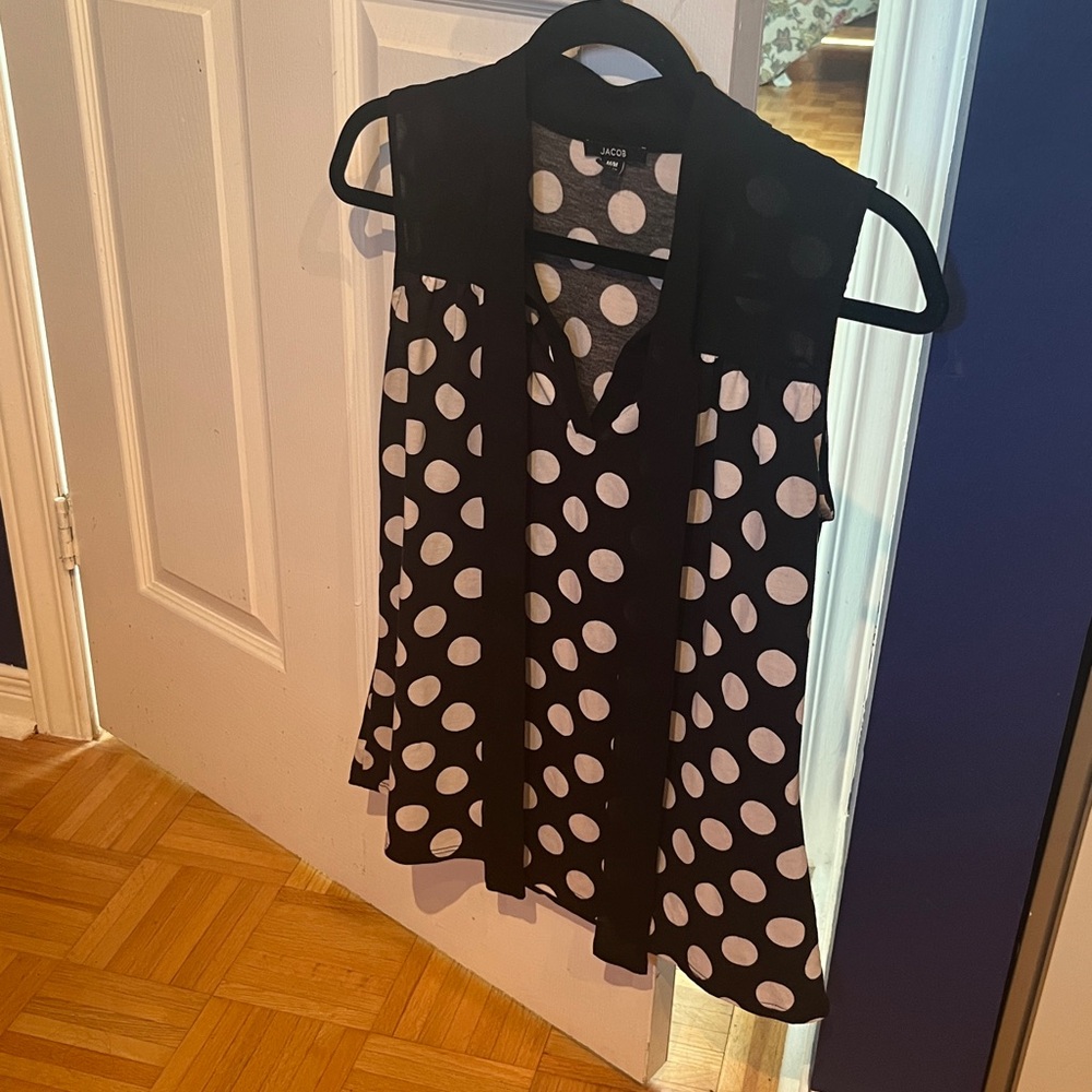 Jacob Black and White Polka Dot Tank Top - Picture 1 of 2